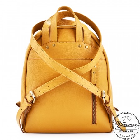 Кожаный рюкзак "Джессика" (охра)